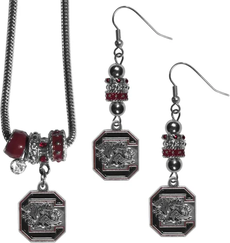 Vista 6 de Siskiyou Sports NCAA womens Euro Bead Earrings and Necklace Set