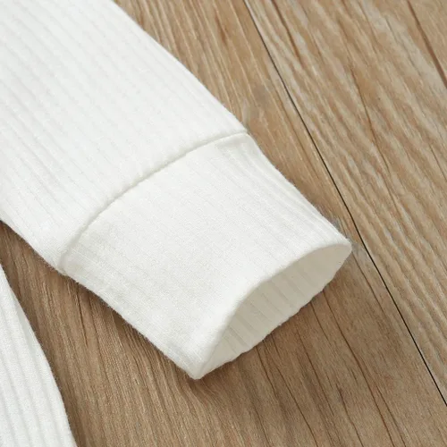Vista 7 de Mameluco de una pieza para recién nacido unisex con botones color liso para bebé y niña