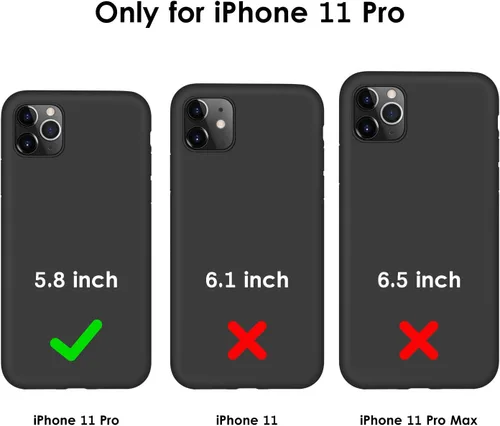 Vista 6 de DTTO Funda compatible con iPhone 11 Pro, serie Romance, funda de silicona cubierta completa [protección mejorada de cámara y pantalla] con cojín