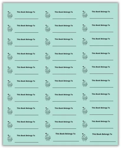 Vista 2 de Este libro pertenece a las calcomanías, 60 etiquetas adhesivas personalizadas para libros escolares o biblioteca, etiquetas personalizadas
