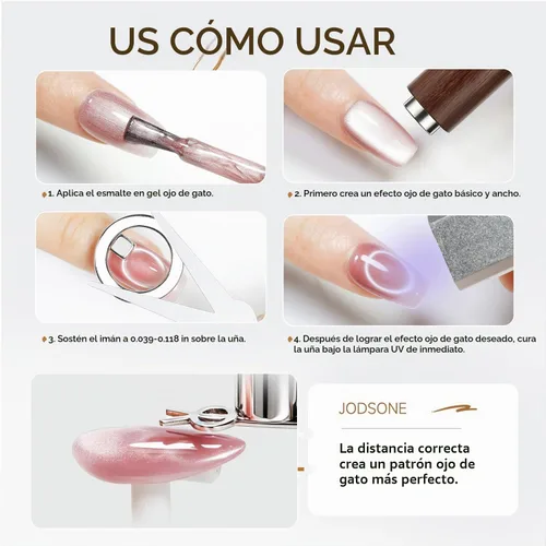 Vista 7 de JODSONE Juego de imanes de ojo de gato para uñas, kit de arte de uñas CT-4