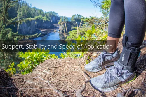 Vista 6 de Ossur FormFit - Tobillera con correas Speedlace y figura 8, cierre de un solo tirador y soportes semirrígidos extraíbles, inmovilización de tobillo