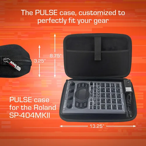 Vista 5 de ANALOG CASES Roland SP-404 MKII/SP-404 - Carcasa rígida compacta PULSE Durable Molded EVA Hard Case, Excellent Protection, Compact Design &