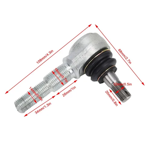 Vista 2 de Kit de rótula, rótula, rótula ajustable con kit de junta, brazo oscilante al desgaste, resistente al desgaste de rótula, montaje de rótula frontal