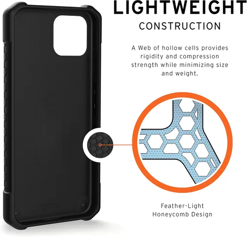 Vista 6 de URBAN ARMOR GEAR UAG Made for Google Pixel 4 [pantalla de 5.7 pulgadas] Monarch Feather-Light Rugged [Crimson] funda militar probada contra caídas