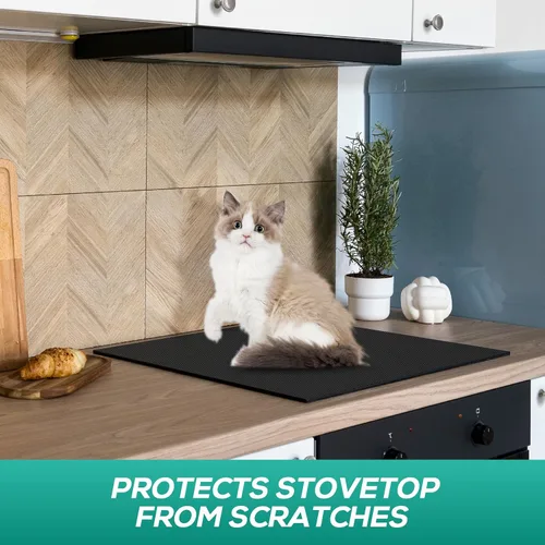 Vista 8 de PAWBOSE Alfombrilla de cocina de inducción de silicona resistente al calor, cubierta superior de estufa ignífuga para estufa eléctrica, protector