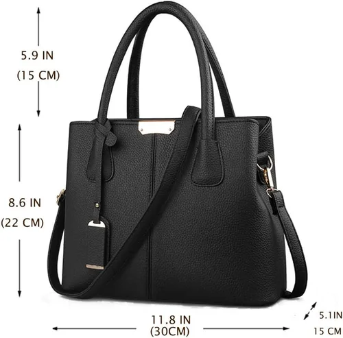 Vista 4 de Bolso de mano con clase para mujer, bolso de mano con asa