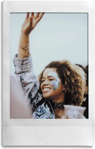 Vista 3 de Fujifilm Instax Mini película instantánea, paquete de 10 hojas × 5 (total de 50 disparos) con marcos magnéticos de fotos Tudak [embalaje a granel]