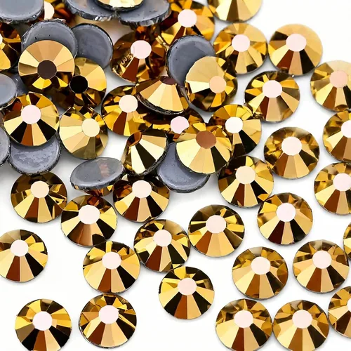 Vista 27 de Jollin Hot Fix - Diamantes de imitación de cristal con parte trasera plana, gemas de diamantes de imitación de 0.079 pulgadas