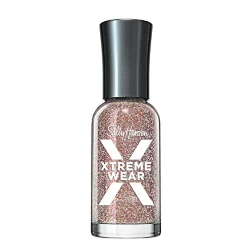 Vista 147 de Sally Hansen Xtreme Wear Esmalte de uñas sin rayas, acabado brillante, duradero, resistente a las astillas, transparente, color de uñas plateado 130