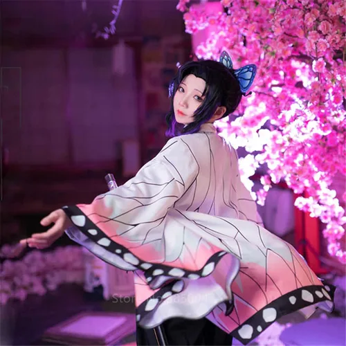 Vista 7 de Disfraz de anime para cosplay, kimono, capa, cárdigan, traje de Halloween Haori para hombres y mujeres adultos