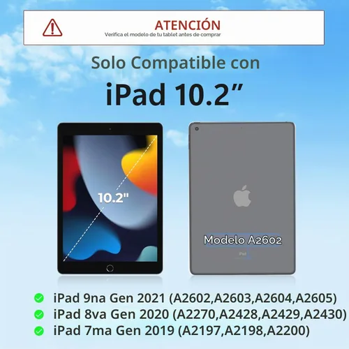 Vista 2 de ALIWLHOF Funda con teclado magnético mágico para iPad de 9ª generación con teclado para iPad 10.2 de 9ª/8ª/7ª generación y Air 3, Pro 10.5, trackpad