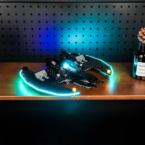 Vista 5 de Iluminación LED BrickBling compatible con Lego 76265 DC Batwing vs. The Joker Kit de luz creativa, no incluye