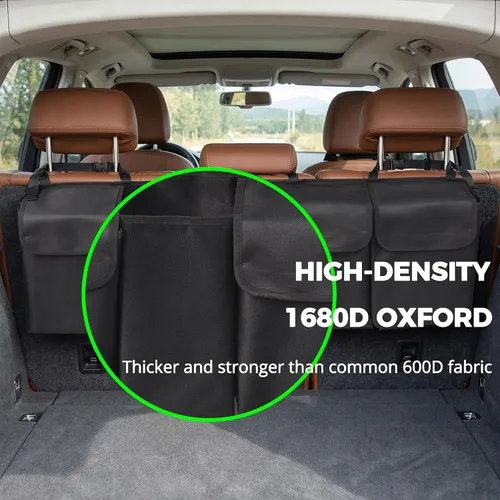 Vista 4 de PIDO - Organizador colgante para maletero, organizador para asiento trasero de SUV, bolsa de almacenamiento colgante para coche con bolsillos