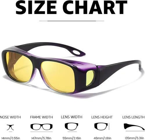 Vista 5 de Myiaur Gafas de visión nocturna para conducir mujeres M8143