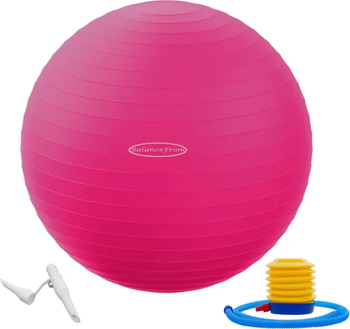 Vista 9 de Fitvids Pelota de ejercicio antiestallido y antideslizante, pelota de yoga, bola de fitness, bola de parto con bomba rápida