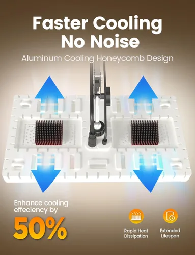 Vista 7 de MetryGrow Luces de Cultivo para Plantas de Interior, [Aplicación Inteligente y Cobertura Amplia de 2x2 Pies] Lámparas de Cultivo de Plantas de 48W