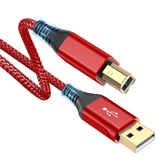 Vista 14 de sweguard - Cable de impresora USB de 6.6 pies, cable de escáner USB 2.0 tipo A macho a B macho de alta velocidad compatible con HP, Canon, Dell