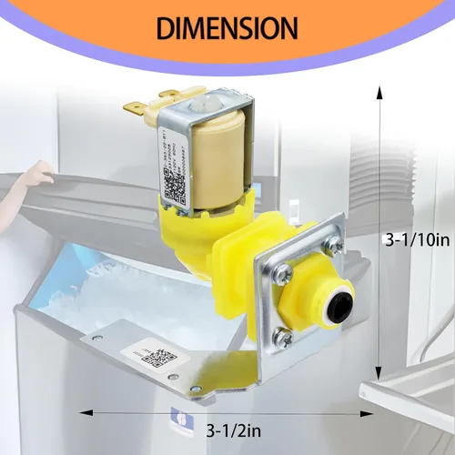 Vista 3 de 000009120 00008487 33129028 Máquina de hielo Ensamblaje de válvula de entrada de agua (OEM)120V 60Hz 5W para piezas de máquina de hielo Manitowoc