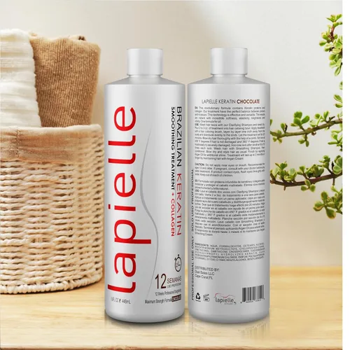 Vista 5 de Queratina brasileña con aceite de argán, para cabello seco y dañado, solo uso profesional (16 onzas líquidas).