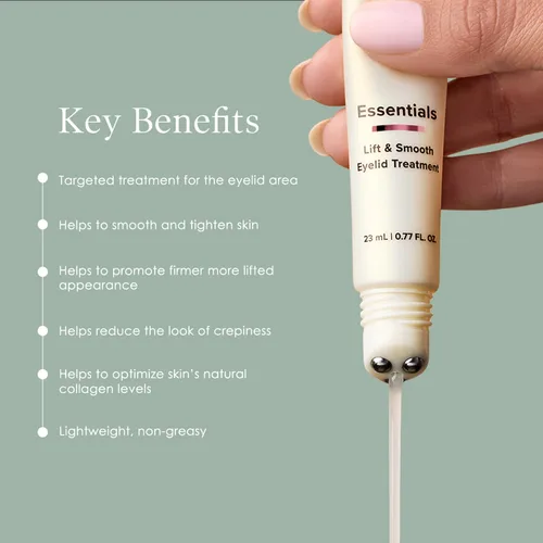 Vista 3 de Body Firm Crepe Erase Lift & Smooth - Tratamiento de párpados, crema antienvejecimiento para ojos y suero para ojeras, hinchazón, arrugas