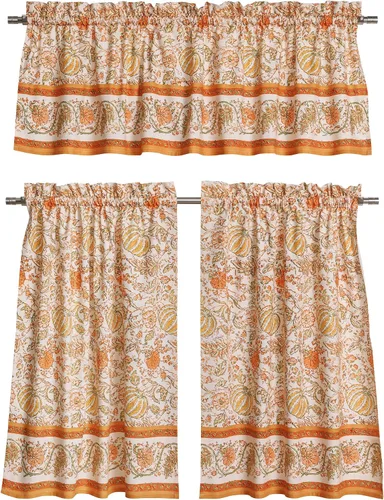 Vista 30 de Maison d' Hermine Juego de cortinas de cocina para ventanas, juego de cortinas de cocina 100% algodón, cenefas para el hogar [2 niveles