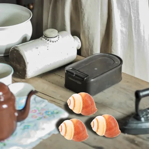 Vista 3 de Alipis 5 piezas de caracol real Escargot caracol francés resistente al calor seguro para horno microondas para decoración de restaurante