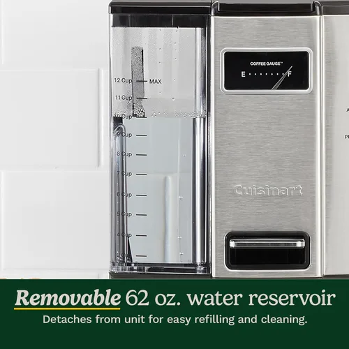 Vista 5 de Cafetera programable doce tazas Cuisinart DCC-3000 Coffee-on-Demand, Estándar, Negro Coffee on Demand Dispenses Single Cups, 12-Cup Capacity