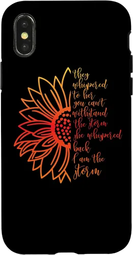 Vista 4 de Funda para iPhone 14 She Whispered I'm Strong Feminist Girl Woman Power Storm