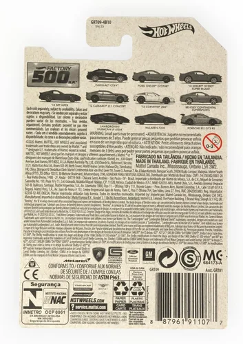 Vista 2 de Hot Wheels Lamborghini Huracan LP610-4, [Negro] Factory 500 8/10