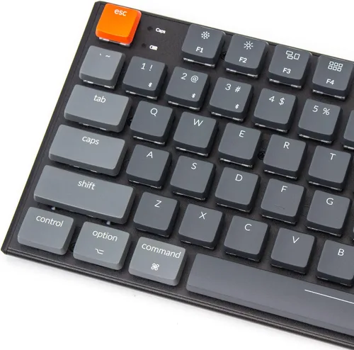 Vista 8 de Keychron Teclado mecánico USB inalámbrico ultra delgado K1 RGB intercambiable en caliente con diseño sin llave para Mac Windows con interruptor
