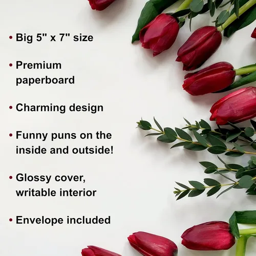 Vista 4 de Divertida tarjeta de amor – Abrazos y quiches para ti – Tarjetas de felicitación para feliz aniversario, solo porque sí, para él, ella, marido