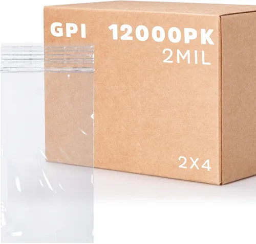 Vista 25 de GPI - Bolsas pequeñas con cremallera de 2 x 4 pulgadas, 1000 unidades, 2 mil, bolsas de plástico transparente con cierre de cremallera, con cierre