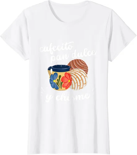 Vista 16 de Camiseta Cafecito Pan Dulce y Chisme Mexican Hispanic Pride Breakfast Negro