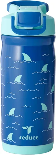 Vista 16 de Reduce Hydrate Pro Kids - Botella de agua aislada de acero inoxidable de 14 onzas con pajilla, vaso a prueba de derrames para niños, retención
