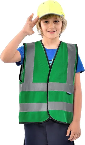 Vista 14 de AYKRM Chaleco de alta visibilidad para niños chaleco de seguridad reflectante de alta visibilidad