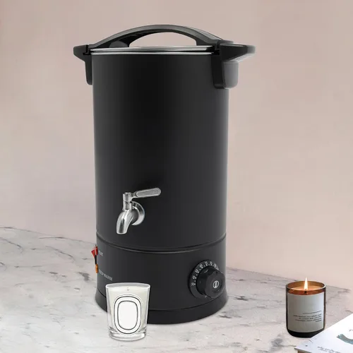 Vista 4 de Derretidor de cera para hacer velas, olla de fusión eléctrica comercial de cera de 10L/338.2 onzas con control de temperatura y boquilla de vertido