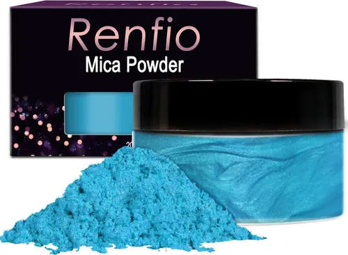 Vista 9 de Renfio Polvo de mica, polvo de mica de 60 colores para resina epoxi natural, pigmento de color, pigmento en polvo, botellas de 0.25 onzas, pigmentos