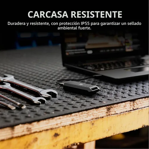 Vista 3 de Corsair EX400U Survivor 1TB USB4 SSD externo – Hasta 4000 MB/s, unidad resistente IP55, Plug & Play para PC, Mac y iPad – Negro
