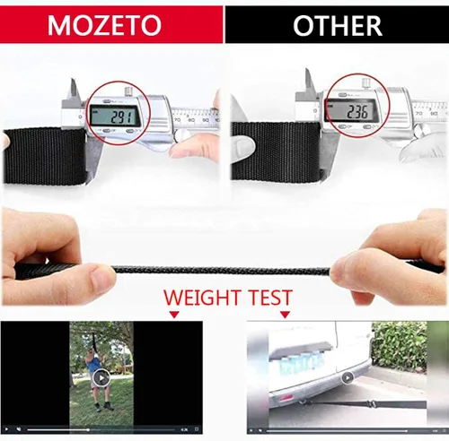 Vista 3 de MOZETO Tactical Belts for Men Military Style Work Hiking Riggers Web Gun Belt with Heavy Duty Quick Release Metal Buckle