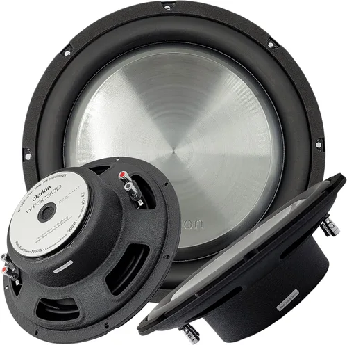 Vista 2 de Par de subwoofer Clarion WF3030D de 1000 vatios de potencia máxima de 12 pulgadas, bobina de voz dual de 4 ohmios de montaje superficial con (un)