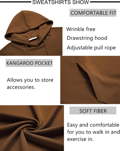 Vista 53 de COOFANDY Conjunto deportivo de 2 piezas para hombre, conjunto deportivo casual con capucha