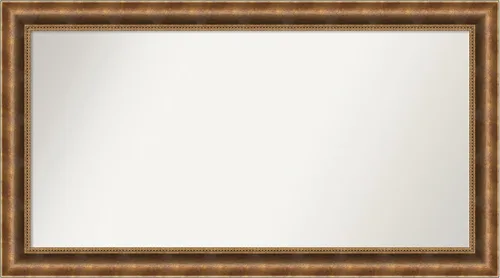 Vista 155 de Amanti Art Espejo de pared personalizado no biselado (25 x 25 pulgadas), marco de bronce acentuado, varios tamaños personalizados, espejo de baño