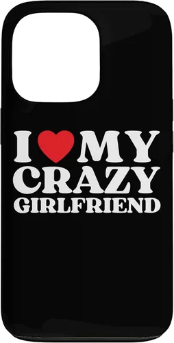 Vista 10 de Funny I Love My Crazy Girlfriend I Red Heart My Crazy GF - Carcasa para iPhone 17