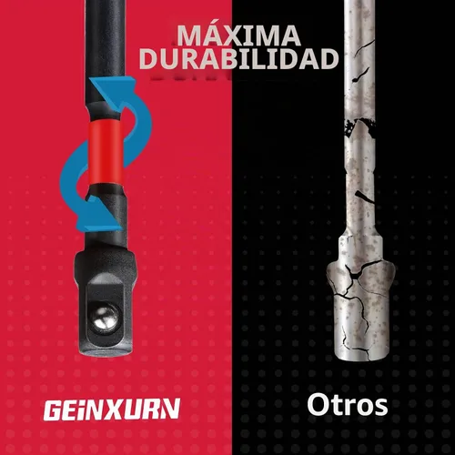 Vista 7 de Geinxurn Juego de adaptadores de enchufe de impacto de 8 piezas, accionamiento cuadrado de 3/8 pulgadas, juego de broca de extensión de 2.5 pulgadas