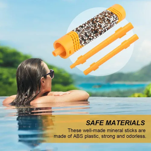 Vista 8 de Piezas de barra mineral de spa, barra mineral con filtro de spa para bañera de hidromasaje, dura 4 meses, barra mineral para piscina para filtro