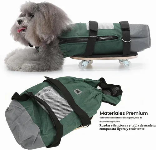 Vista 4 de Silla de ruedas para perros, suministro transpirable para mascotas, extremidades paralizadas para perros, ruedas silenciosas y patas traseras