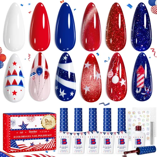 Vista 13 de Beetles - Juego de esmaltes de gel de otoño con gel floreciente, efecto A - Marrón ámbar Atracción ámbar