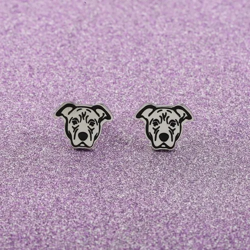 Vista 3 de Lywjyb Birdgot Aretes de perro American Pitbull Pitbull Pitbull, regalo para mujeres y novias
