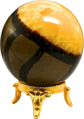 Vista 13 de Amazing Gemstone Bola de cristal de Amazonita con soporte, bolas de meditación de esfera de cristal de 2 pulgadas para brujería y bolas decorativas